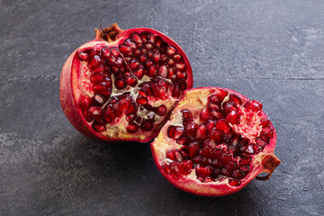 Ripe sweet rube pomegranate fruit