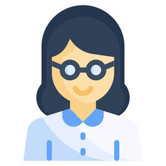TEACHER flat icon,linear,outline,graphic,illustration