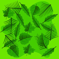 Green Plant Leaves Pack (4 in total)