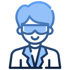 SCIENTIST Gradient icon,linear,outline,graphic,illustration