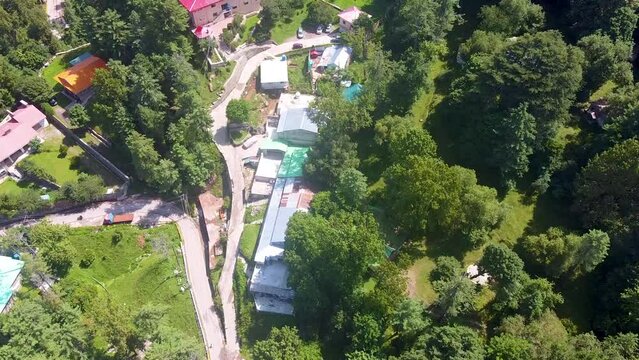 Arial shot of hill station in Murree Pakistan 