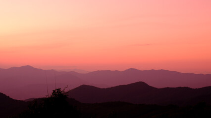 beautiful purple sky after sunset