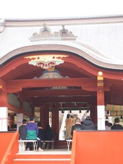 鎌倉の鶴岡八幡宮の上り階段