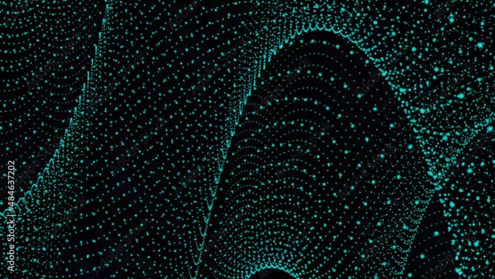 Aufkleber abstract digital particle wave and light abstract background ,animation cyber or technology backgrou