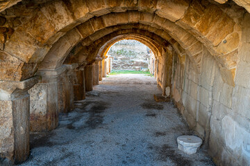 acropolis, agora, anatolia, ancient, ancient city, antique, apollonia, arch, archaeological, archaeology, archeology, architecture, civilization, colonnade, column, columns, culture, denizli, face, fa
