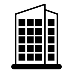 Office Building Flat Icon Isolated On White Background