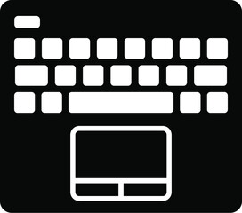 Laptop Keyboard Glyph Icon