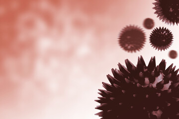 Background with a virus on an abstract background.