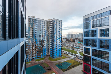 View of the residential area of ​​the city of St. Petersburg, Russia