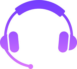 Headphones Glyph Gradient Icon