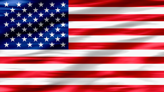 Illustration image of abstract American (USA) flag - 3D rendering