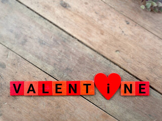 Valentine's Day Concept - valentine text background. Stock photo.