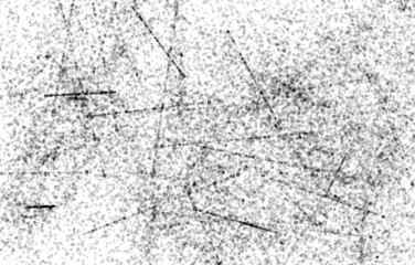 Grunge black and white pattern. Monochrome particles abstract texture. Background of cracks, scuffs, chips, stains, ink spots, lines. Dark design background surface.