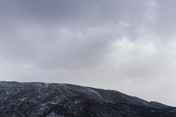 clouds in the mountains