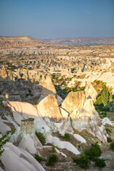 Kapadokya, Turkey – November 2020. magical landscape of  fairy chimneys in Cappadocia central...