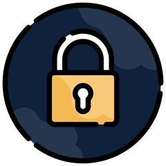 PADLOCK filled outline icon,linear,outline,graphic,illustration