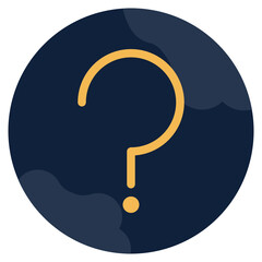 QUESTION flat icon,linear,outline,graphic,illustration