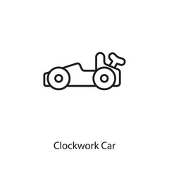 Clockwork Car icon in vector. Logotype