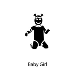 Baby Girl icon in vector. Logotype