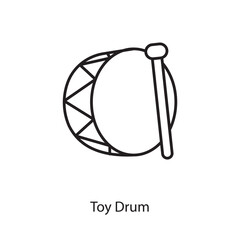 Toy Drum icon in vector. Logotype