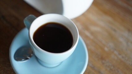 cup of coffee on the table