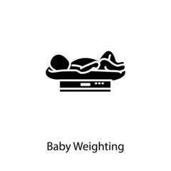Baby Weighting icon in vector. Logotype