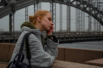 person on the bridge