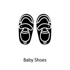 Baby Shoes icon in vector. Logotype