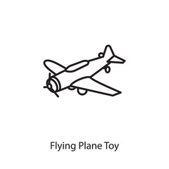 Fototapeta na wymiar Flying Plane Toy icon in vector. Logotype