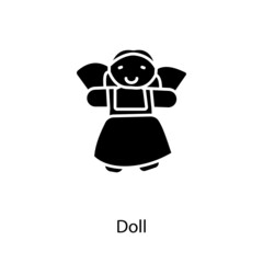 Doll icon in vector. Logotype