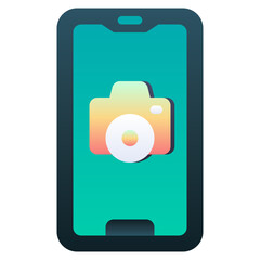 CAMERA Gradient icon,linear,outline,graphic,illustration