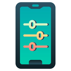 CONFIGURATION Gradient icon,linear,outline,graphic,illustration