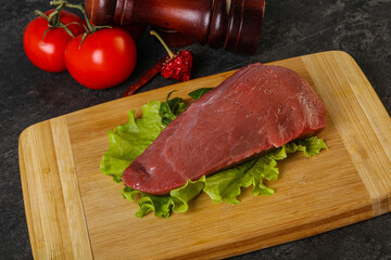 Raw beef piece for cooking