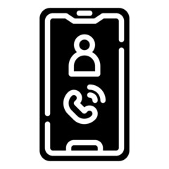 MOBILE CALL glyph icon,linear,outline,graphic,illustration