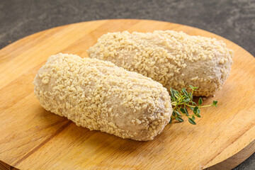 Raw chicken cutlet for roast