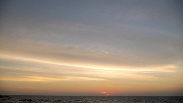 timelapse amzing sky sunset failling down with space area