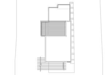 Sketch of modern house vector 3d illustration 