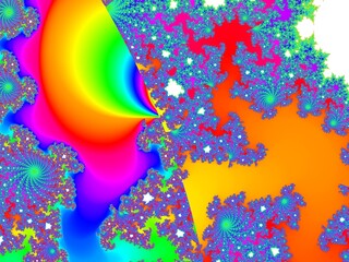 5.5次のマンデルブロ集合（虹色）