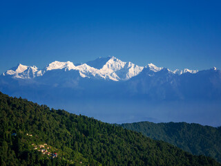 landscape in the mountains from Darjeeling, India