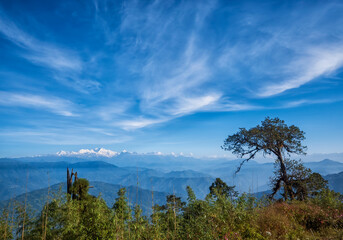 clouds over the mountains