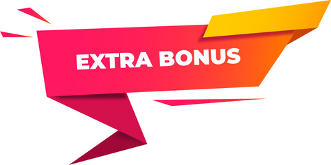 Red banner with text for business and shop sale extra bonus