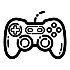 Gamepad Flat Icon Isolated On White Background