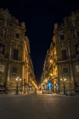 Foto op Plexiglas I quattro conti di Palermo in veduta notturna © Nazario