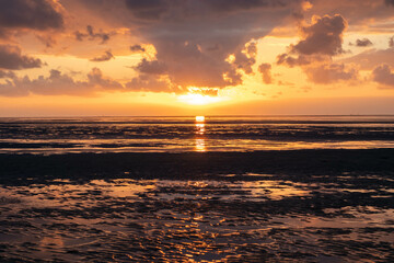 sunset on the beach