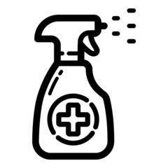 Obraz premium Antiseptic Flat Icon Isolated On White Background