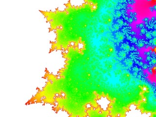 6.5次のマンデルブロ集合（虹色）