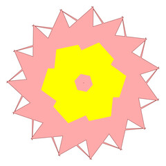 pink yellow shape