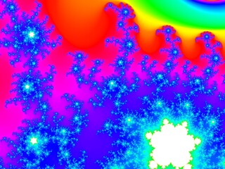 7次のマンデルブロ集合（虹色）