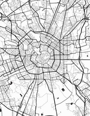 Obraz premium Milan City Map