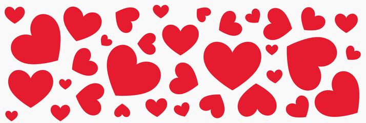 Red hearts pattern border.